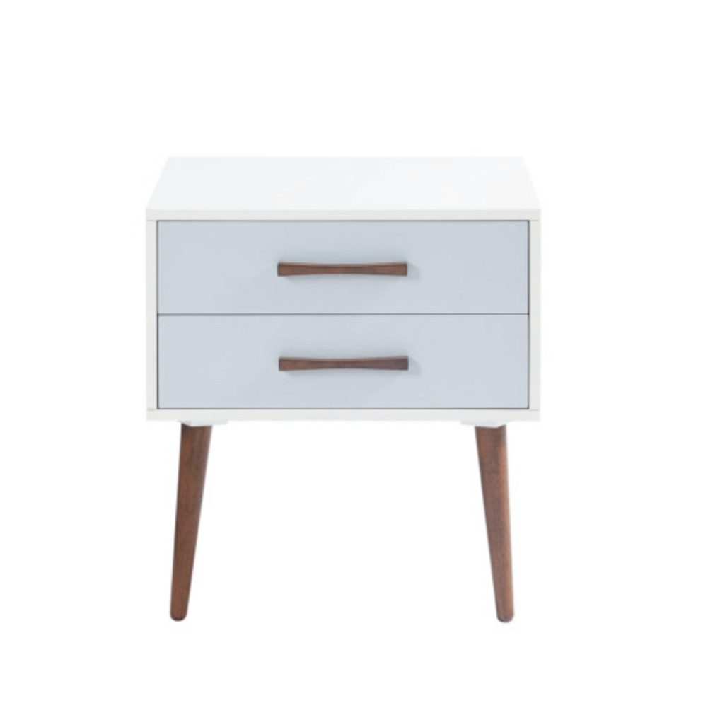 August MCM Styled 2-Drawer Nightstand - Revel Sofa 