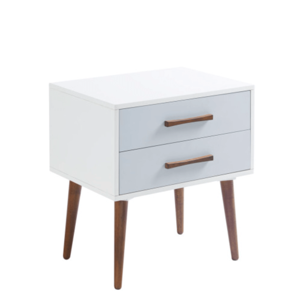 August MCM Styled 2-Drawer Nightstand - Revel Sofa 