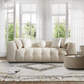 Alana Tufted Boucle Sofa Couch, Ivory 91" - Revel Sofa 