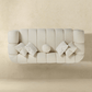 Beatrice Channel Tufted Boucle Sofa, Ivory 93" - Revel Sofa 