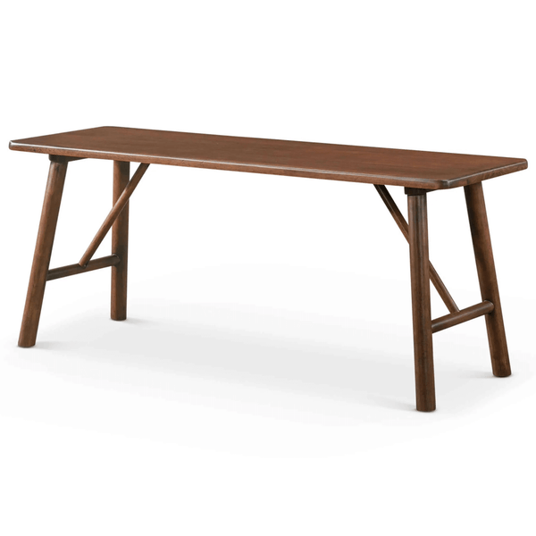 Molly MCM Styled Solid Wood Bench, Walnut 47