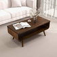 Alice Solid Wood 2 Tier Coffee Table in Walnut 44” - Revel Sofa 