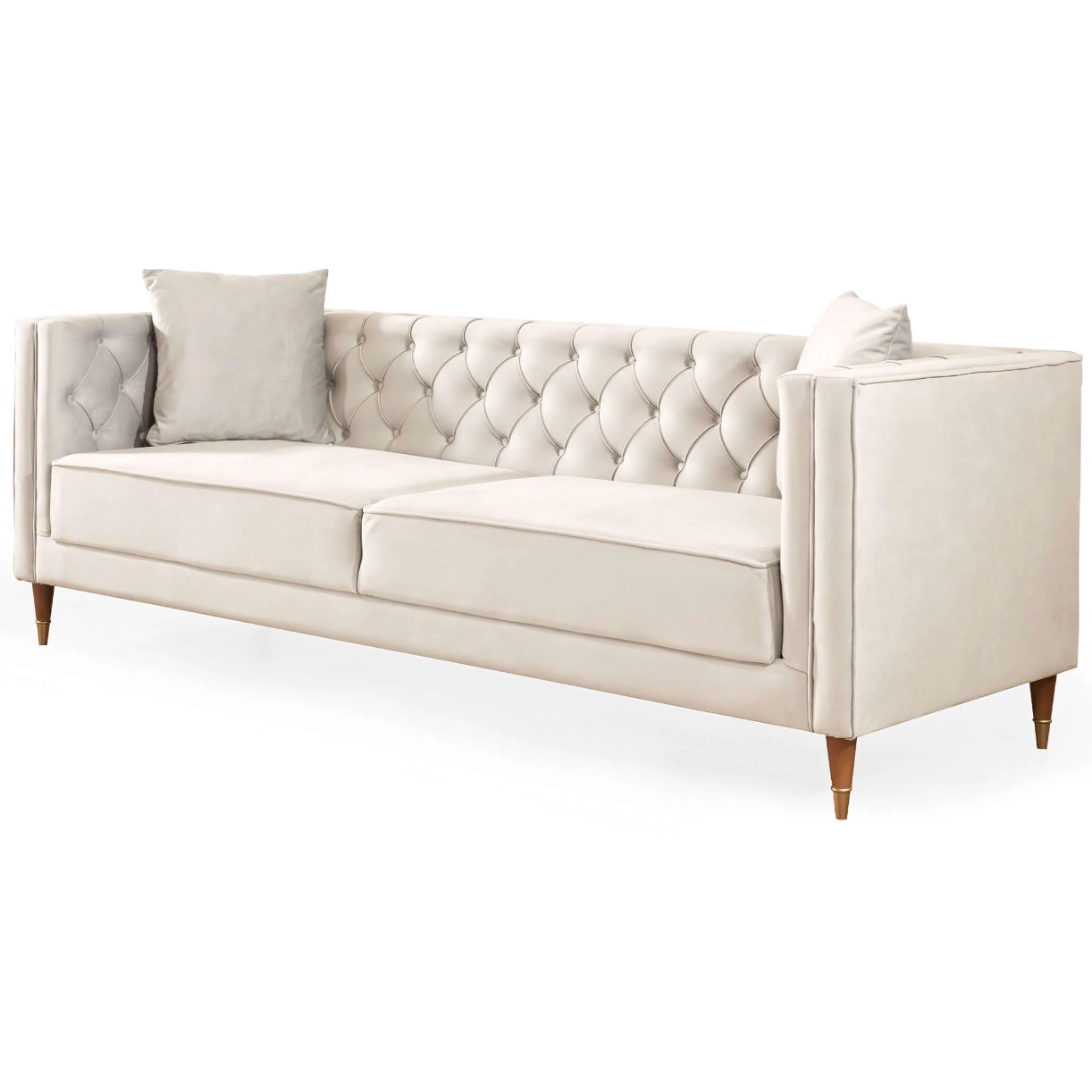 Autumn MCM Styled Tufted Velvet Sofa (91") - Revel Sofa 