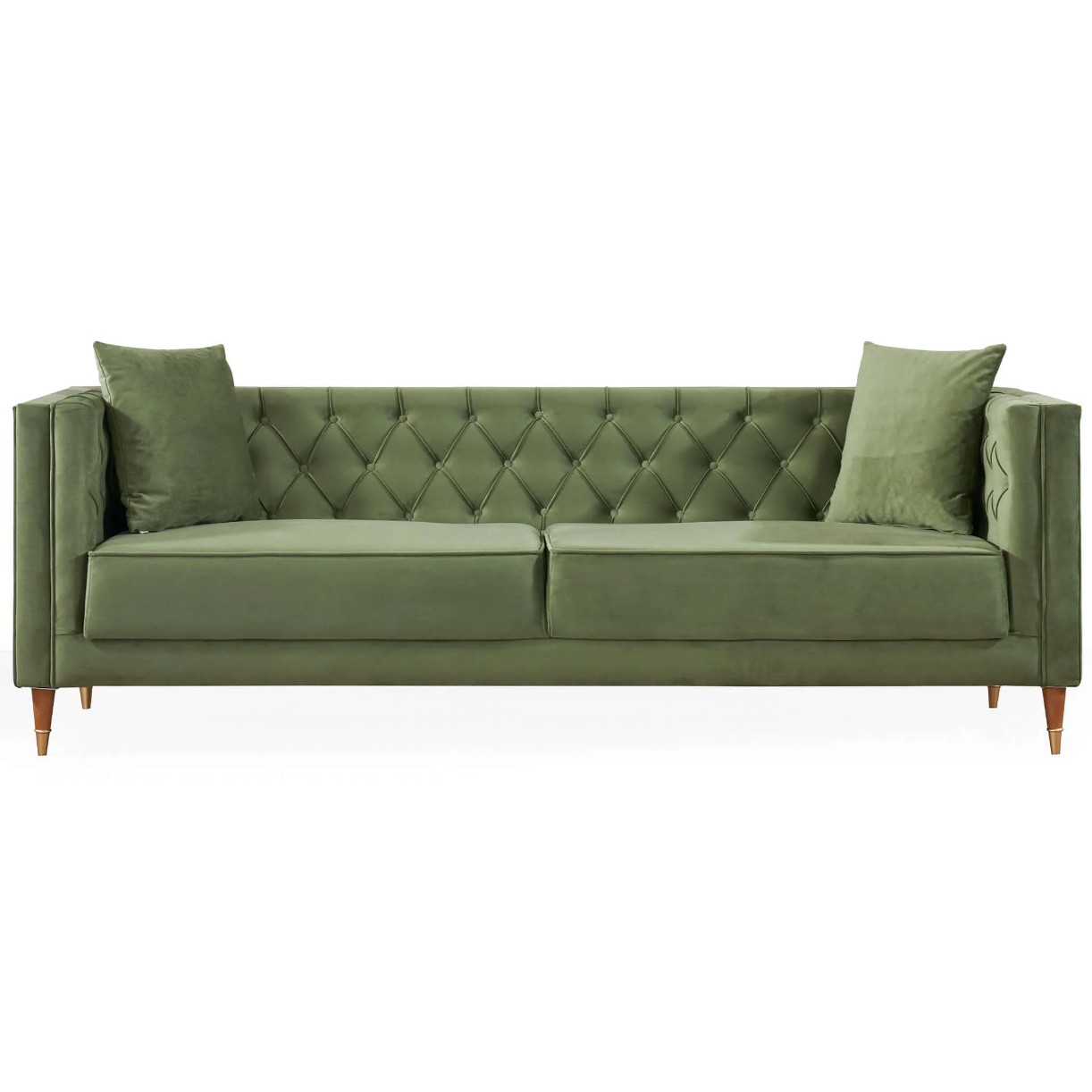 Autumn MCM Styled Tufted Velvet Sofa (91") - Revel Sofa 