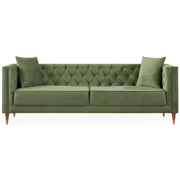 Autumn MCM Styled Tufted Velvet Sofa (91) - Revel Sofa 