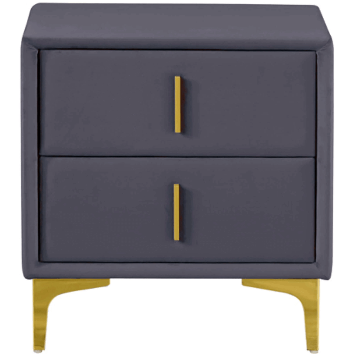 Bethany MCM Velvet Night Stand 2-Drawer - Revel Sofa 