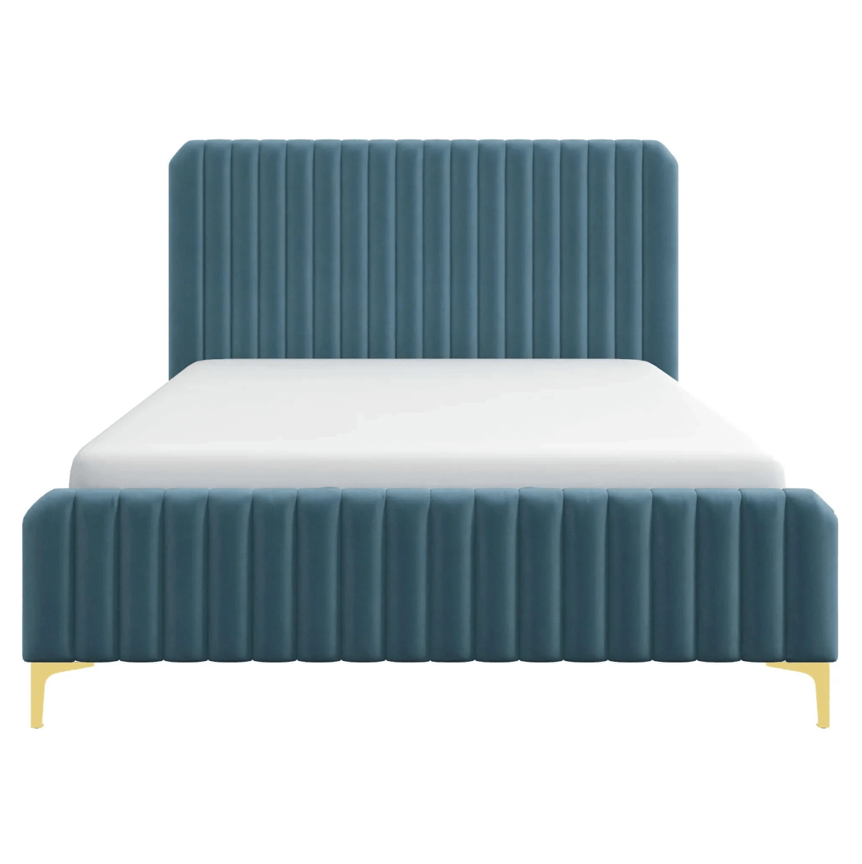 Bethany Velvet Upholstered Channel Tufted Platform Bed - Revel Sofa 