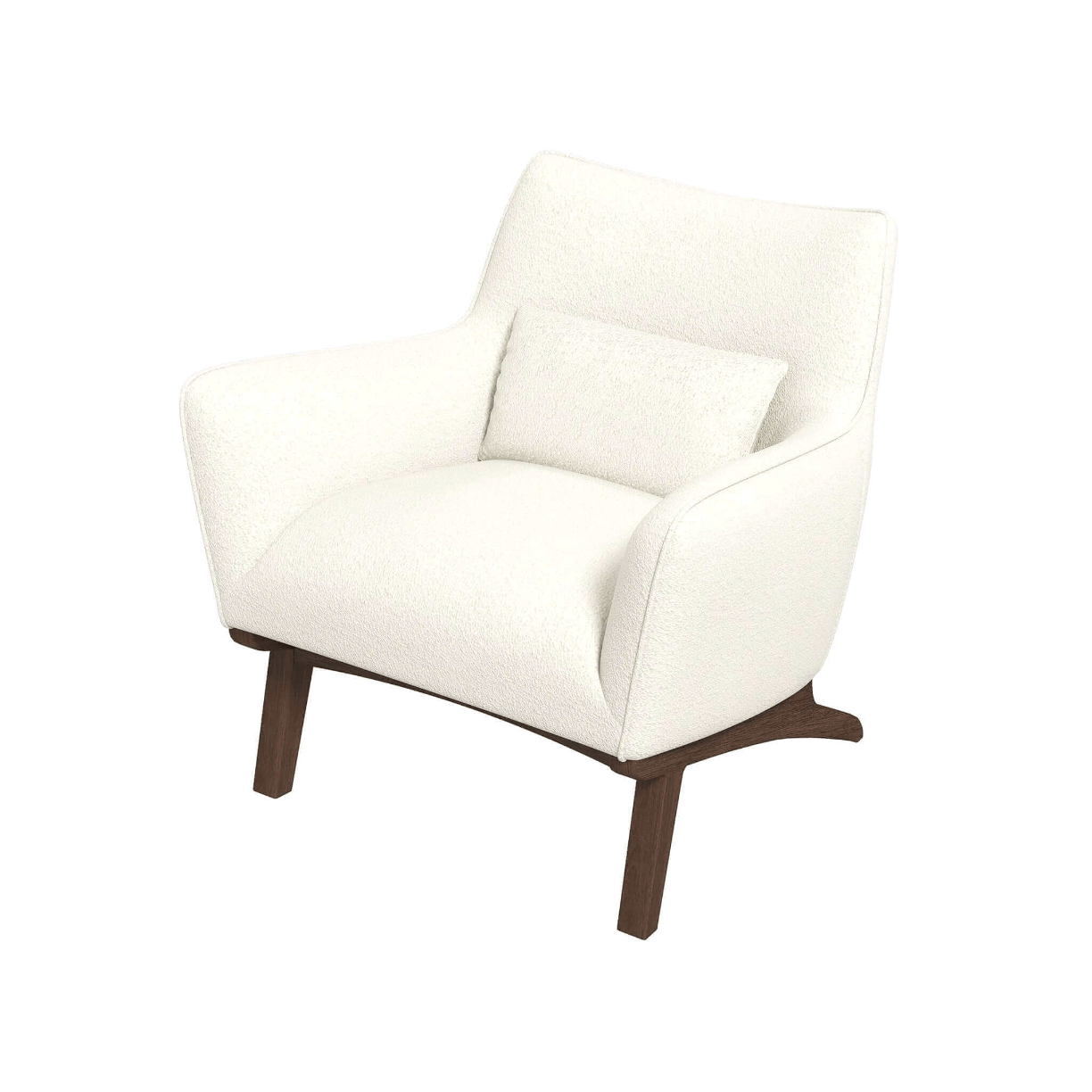 Brayden Lounge Arm Chair in Velvet, Boucle & Linen - Revel Sofa 