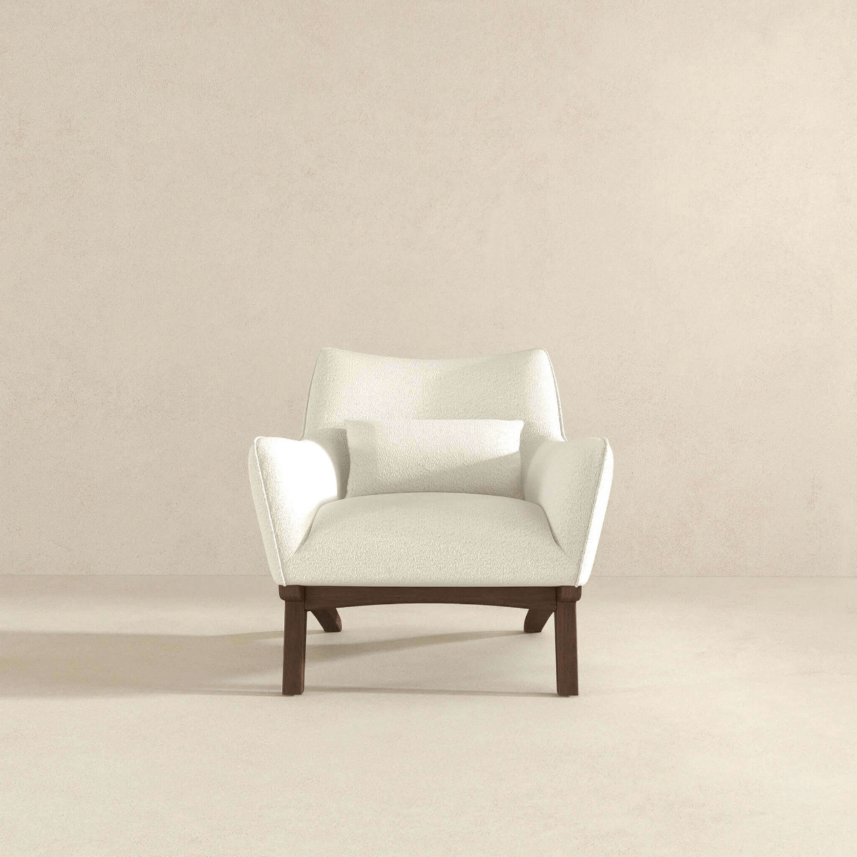 Brayden Lounge Arm Chair in Velvet, Boucle & Linen - Revel Sofa 