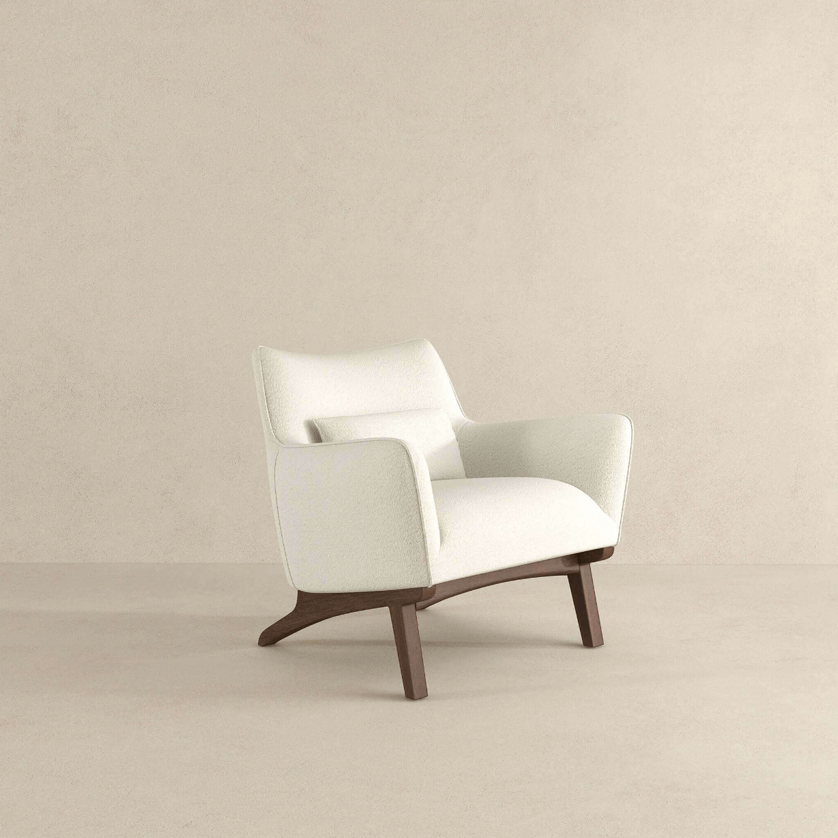 Brayden Lounge Arm Chair in Velvet, Boucle & Linen - Revel Sofa 