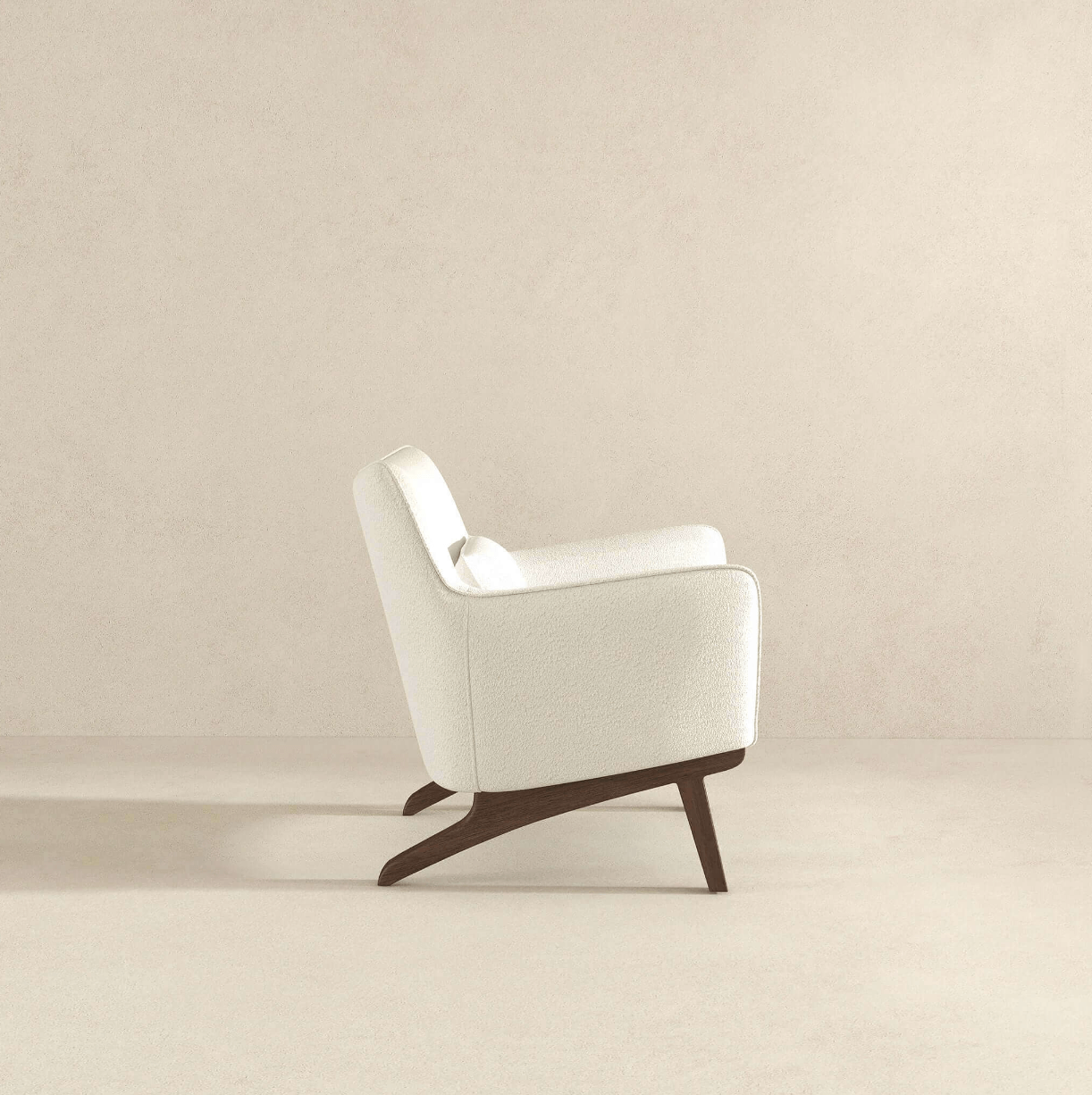 Brayden Lounge Arm Chair in Velvet, Boucle & Linen - Revel Sofa 