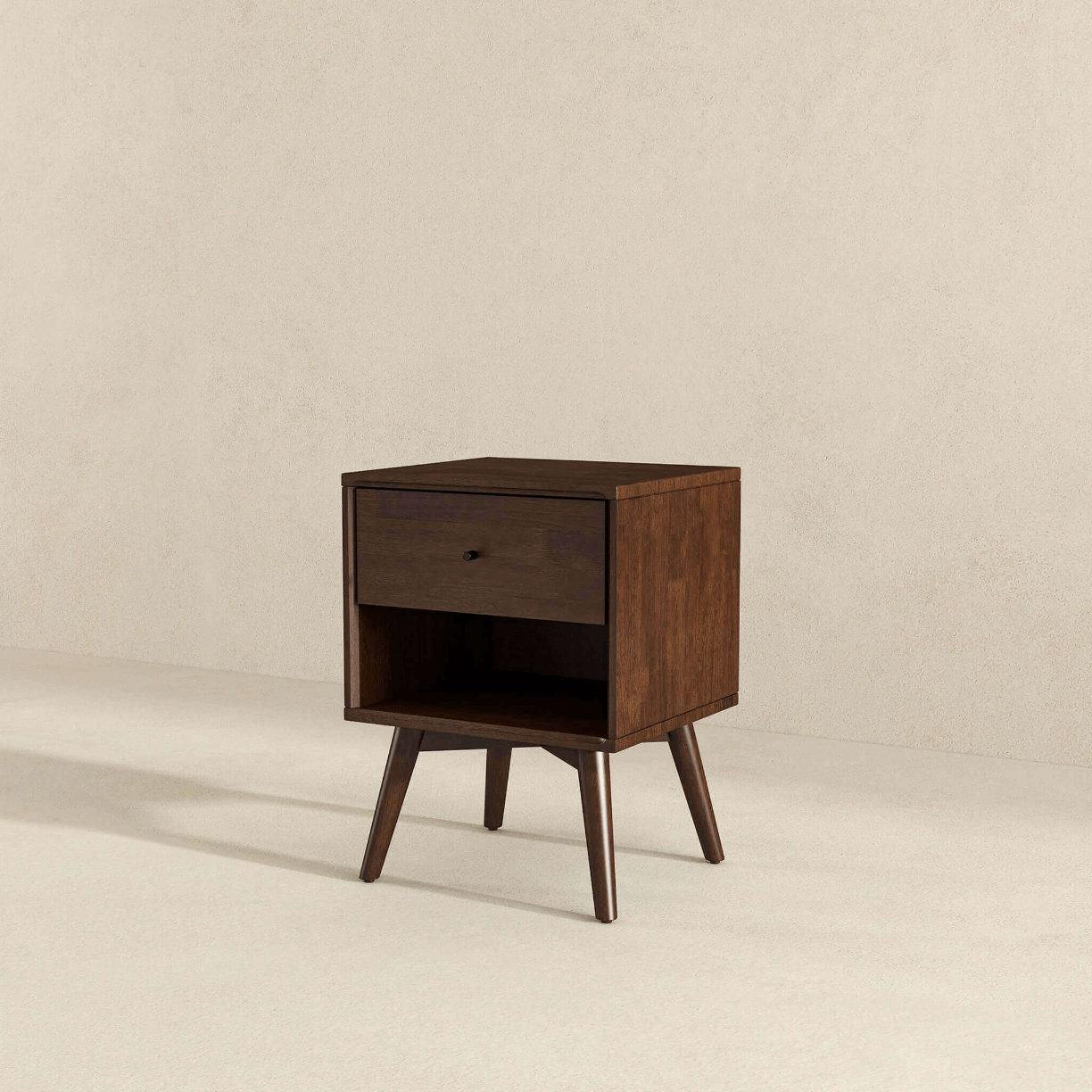 Caroline MCM Style Wood Nightstand - Revel Sofa 