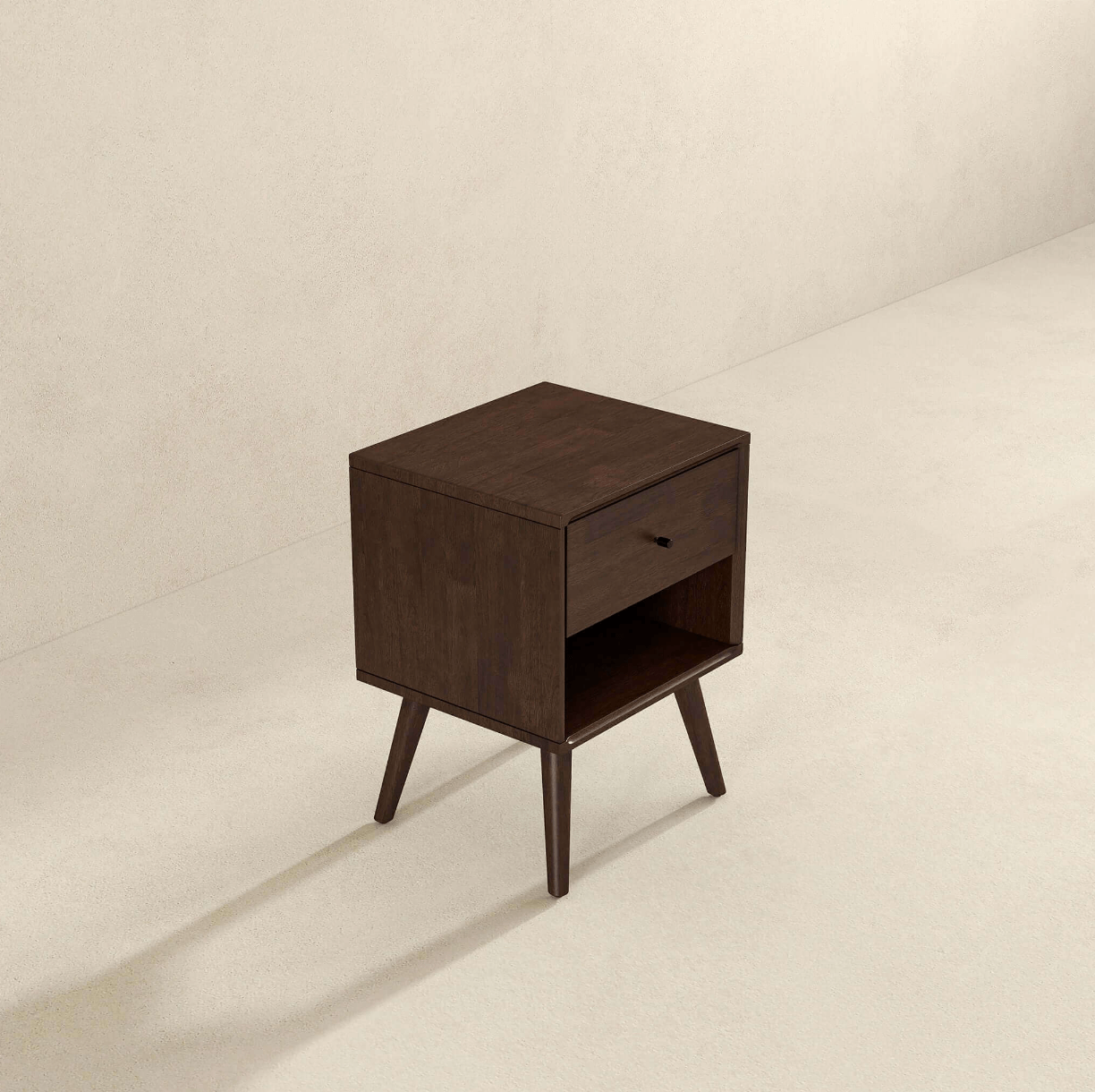 Caroline MCM Style Wood Nightstand - Revel Sofa 