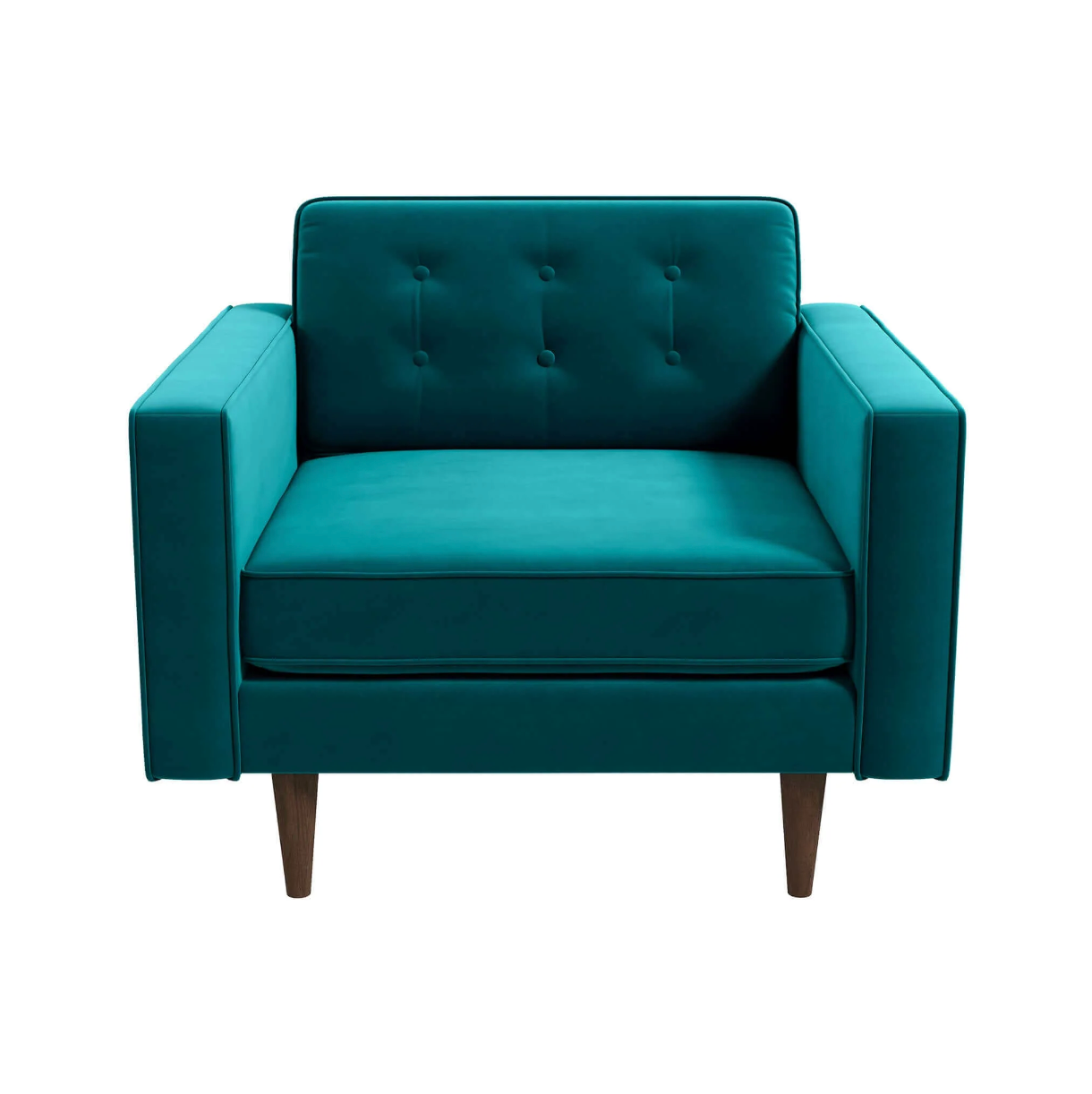 Casey MCM Style Velvet Lounge Chair - Revel Sofa 