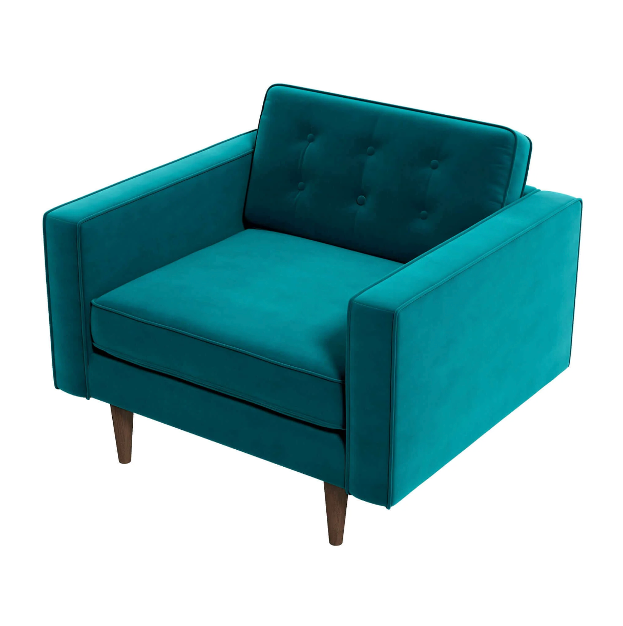 Casey MCM Style Velvet Lounge Chair - Revel Sofa 