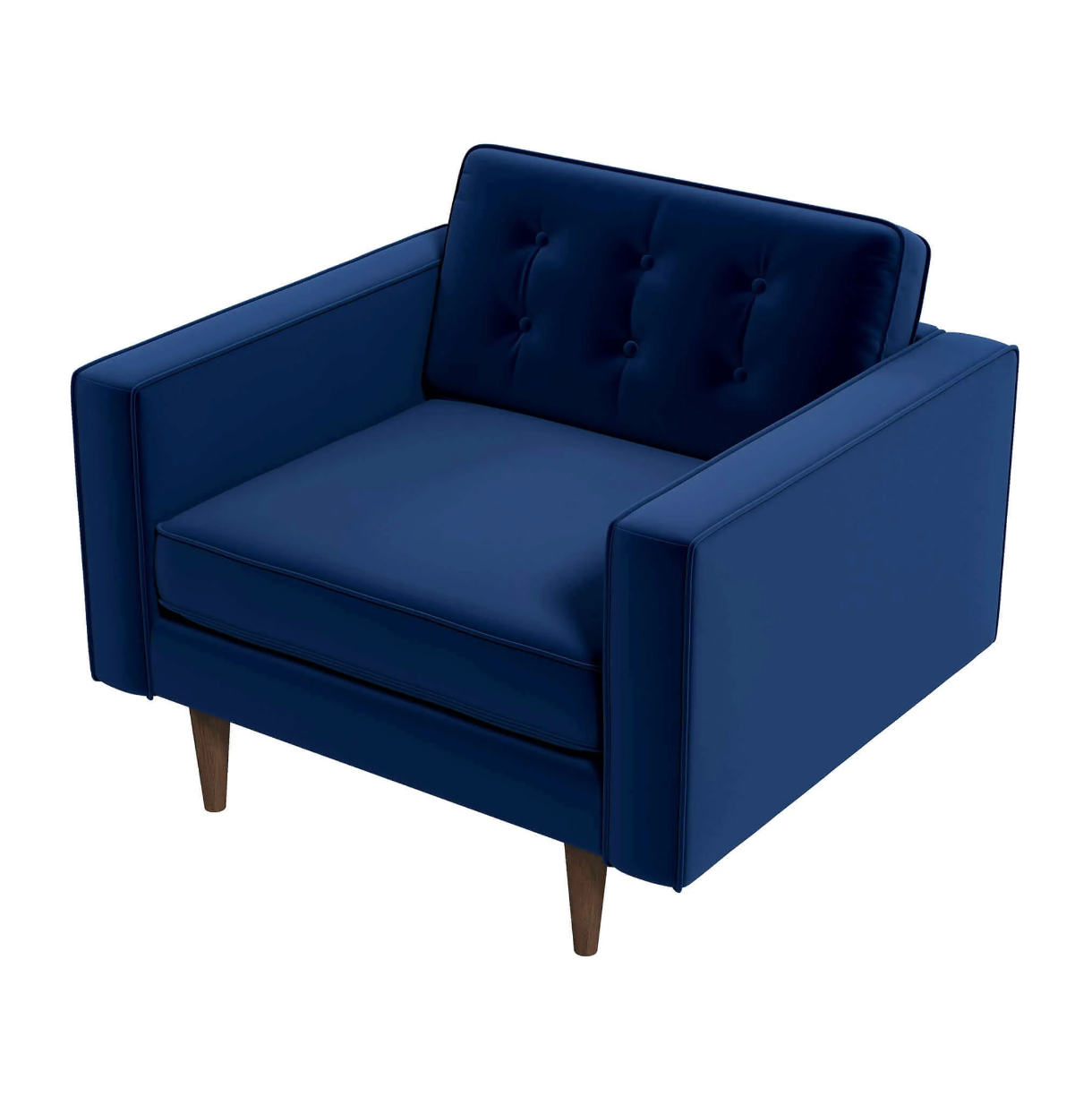 Casey MCM Style Velvet Lounge Chair - Revel Sofa 
