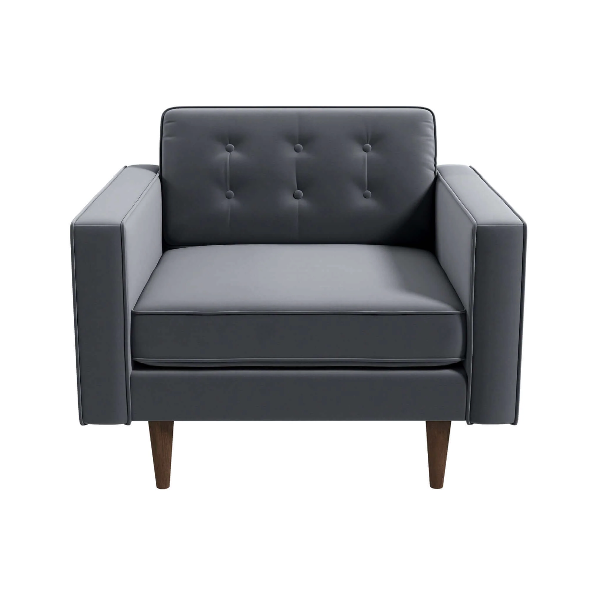 Casey MCM Style Velvet Lounge Chair - Revel Sofa 