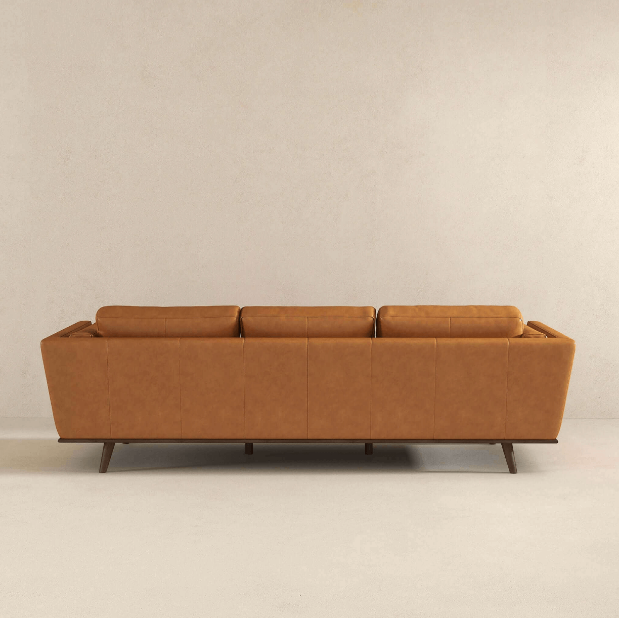 Chase MCM Style Genuine Leather Sofa 91" - Revel Sofa 