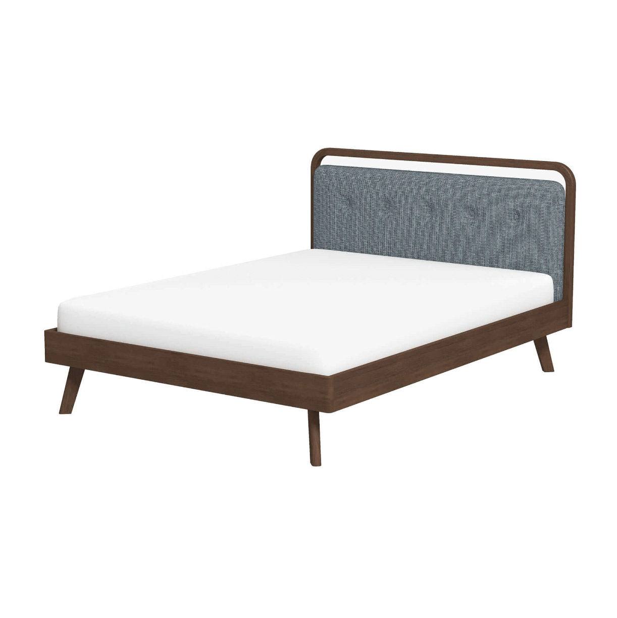 Clyda MCM Solid Wood Platform Bed Frame - Revel Sofa 