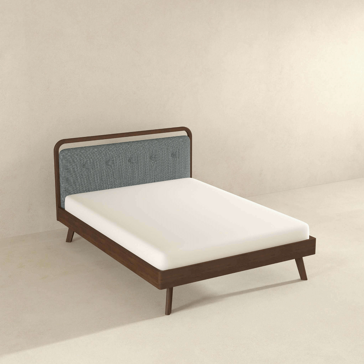 Clyda MCM Solid Wood Platform Bed Frame - Revel Sofa 