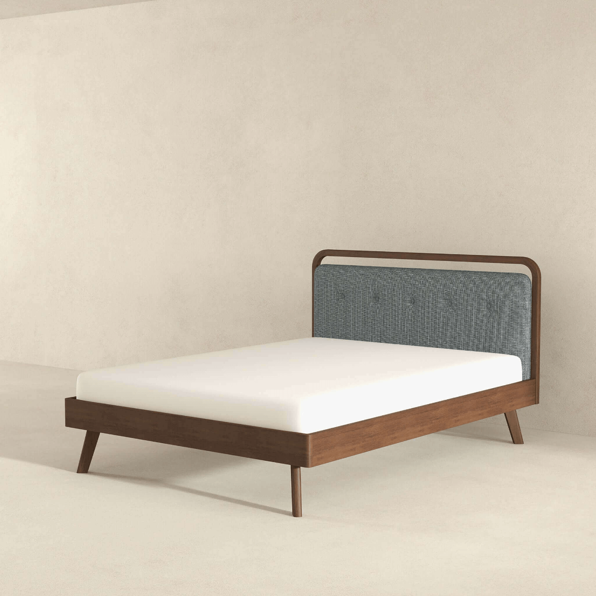 Clyda MCM Solid Wood Platform Bed Frame - Revel Sofa 