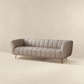 LaMattina MCM Genuine Leather Channel Tufted Sofa 86” - Revel Sofa 