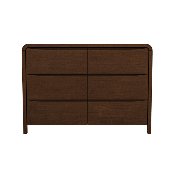 Lionel MCM Style Solid Wood 6-Drawer Bedroom Dresser (47