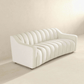 Marcus Modern Channel Tufted Boucle Sofa, Cream White - Revel Sofa 