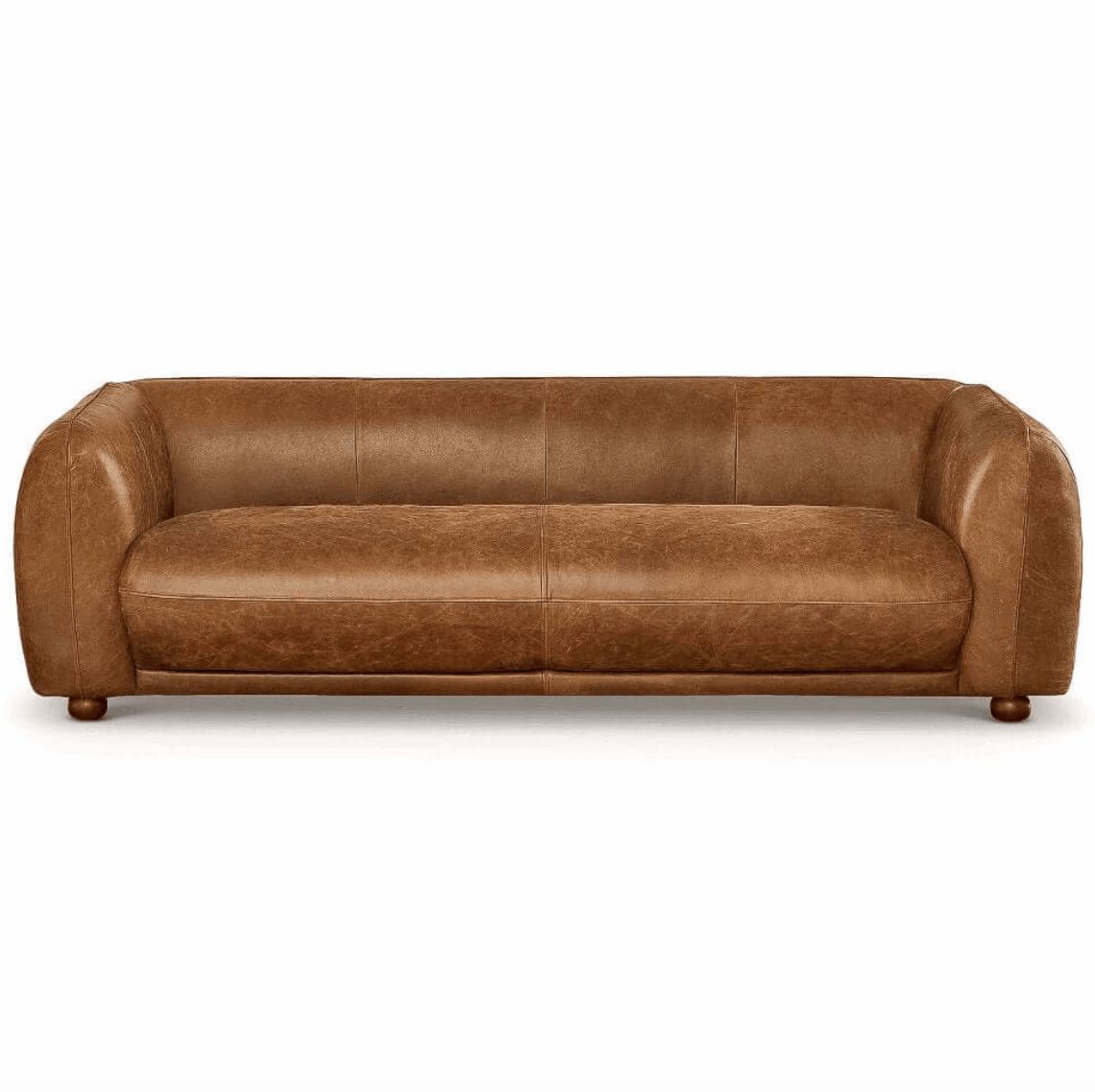 Marlon Modern Genuine Italian Leather Sofa Couch 87” - Revel Sofa 