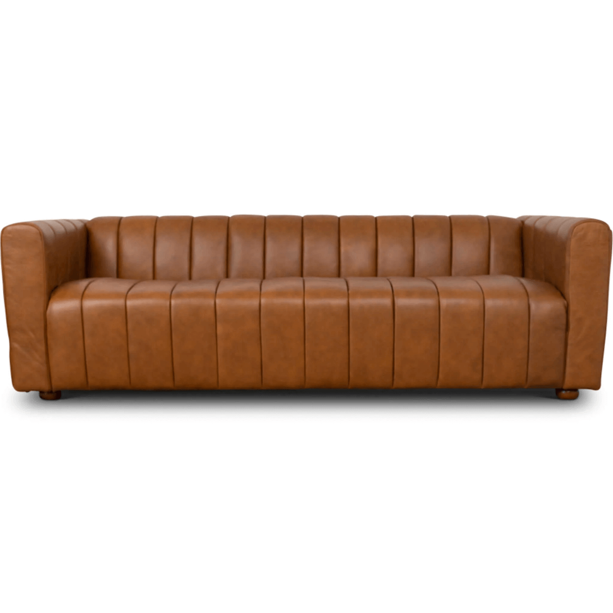 Elrosa MCM Channel Tufted Sofa 88", Leather or Boucle - Revel Sofa 