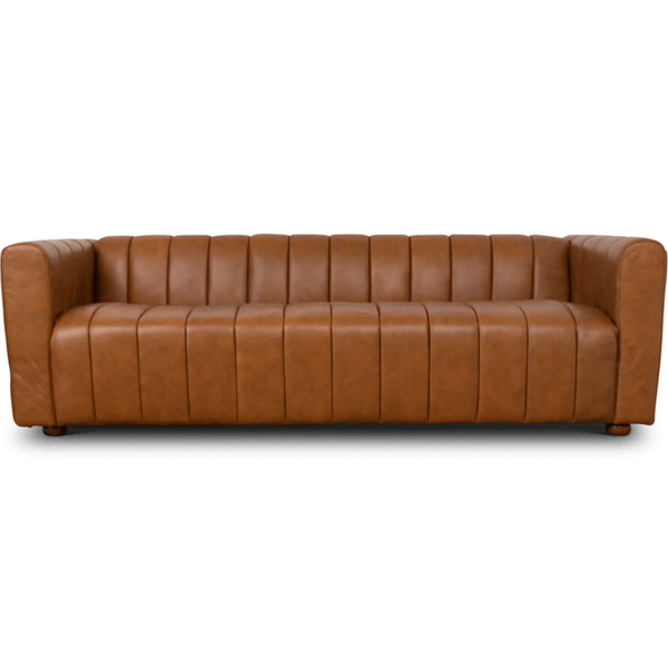 Elrosa MCM Channel Tufted Sofa 88, Leather or Boucle - Revel Sofa 