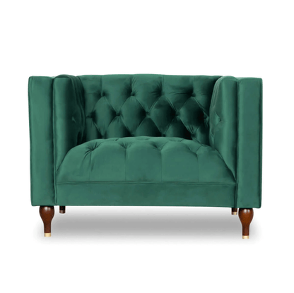 Evelyn MCM Style Tufted Velvet Lounge Chair - Revel Sofa 