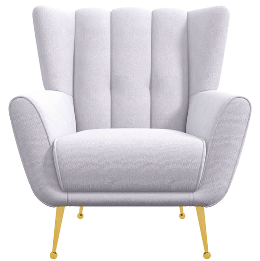 Gianna MCM Channel Tufted French Boucle Lounge Accent chair - Revel Sofa 