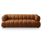 Jasmin Channel Tufted Sofa, Leather or Boucle 90” - Revel Sofa 