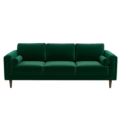 Amber MCM Styled Velvet Sofa Couch 86" - Revel Sofa 