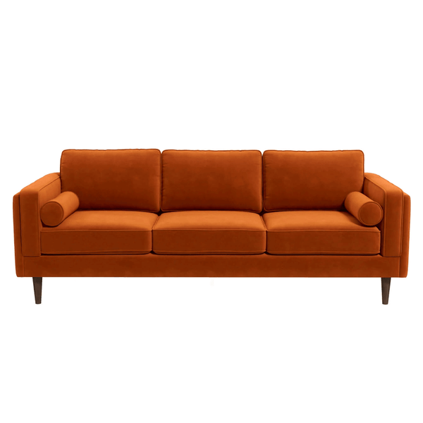 Amber MCM Styled Velvet Sofa Couch 86