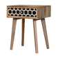 Solid Wood Bone Inlay Tapered Accent End Table, Geometric Design - Revel Sofa 