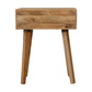 Solid Wood Bone Inlay Tapered Accent End Table, Geometric Design - Revel Sofa 