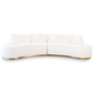 Athens Glam Modular Curved 2pc Sofa, Ivory Boucle 142'' - Revel Sofa 