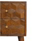 MCM Styled Solid Wood Geometric Cube Design Nightstand - Revel Sofa 