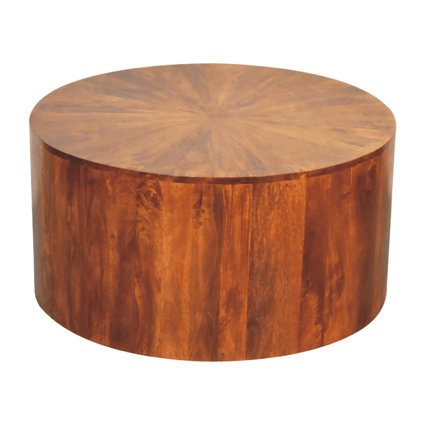 Chestnut Round Mango Wood Coffee Table 35" - Revel Sofa 