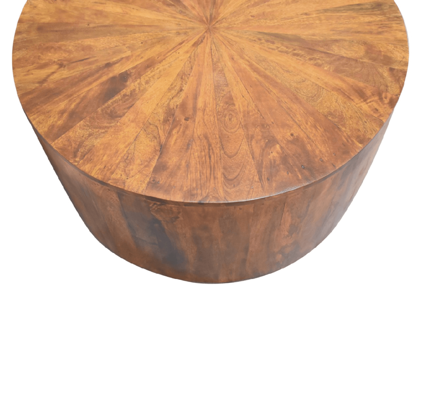 Chestnut Round Mango Wood Coffee Table 35" - Revel Sofa 