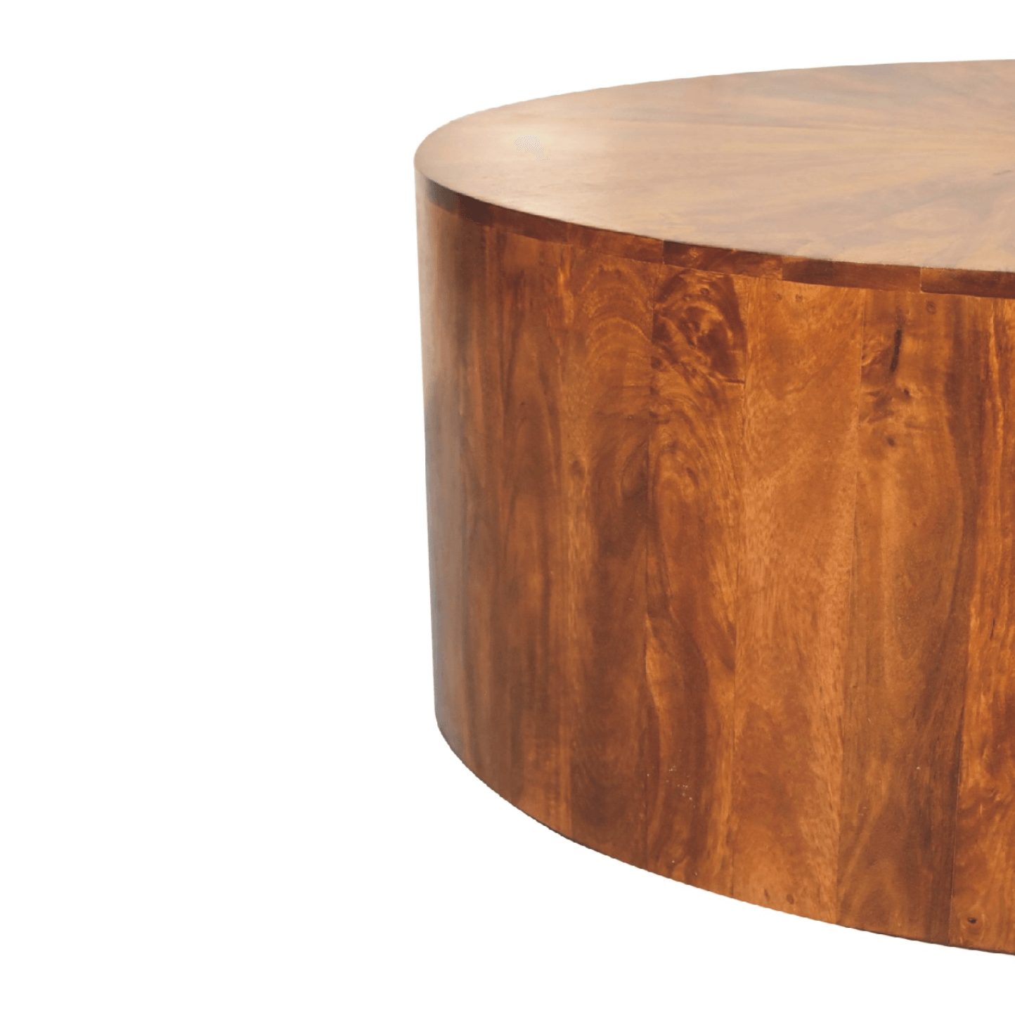 Chestnut Round Mango Wood Coffee Table 35" - Revel Sofa 