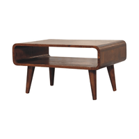 MCM Inspired Solid Mango Wood Coffee Table Open Design 26