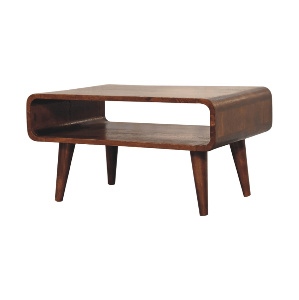MCM Inspired Solid Mango Wood Coffee Table Open Design 26 - Revel Sofa 