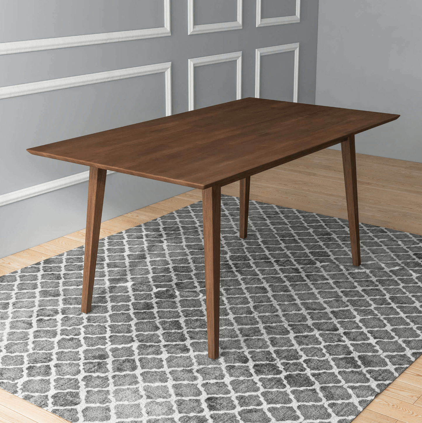 Mary MCM Style Solid Wood Rectangular Dining Table - Revel Sofa 