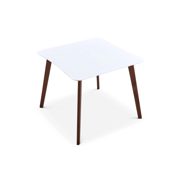 Bloom MCM Styled Square Wood Dining Table, White Top 35