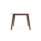 Bloom MCM Styled Square Wood Dining Table, White Top 35" - Revel Sofa 