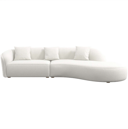 Elijah Japandi Style Curvy Sectional Sofa - Revel Sofa 