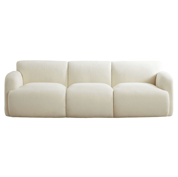 Simone Modern 3 Seater Sofa, Cream Boucle 90 - Revel Sofa 